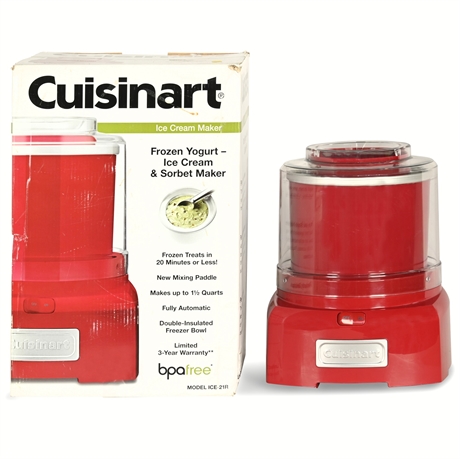 Cuisinart Ice Cream Maker Machine