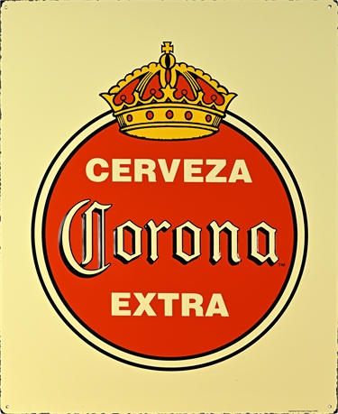 Corona Extra Beer Metal Sign 26x21 Crown Logo Licensed Reproduction