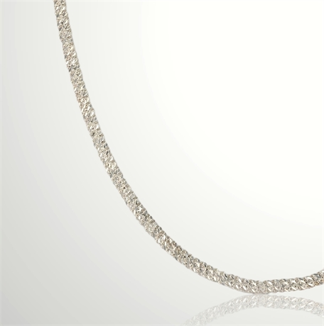 Italy 925 Sterling Silver Rope Necklace – 28", 23.25g