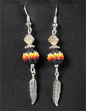 Sterling Silver and Beaded Earrings