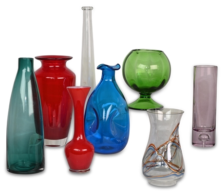 Mid-Century Blown Glass Vases