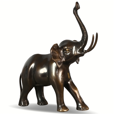 12" Brass Elephant Statue
