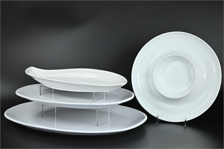 3 Ceramic Serving Platters, Chip & Dip