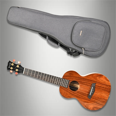 Enya EUT-K1 Tenor Ukulele — Figured Koa, Gold Tuners, Soft Case
