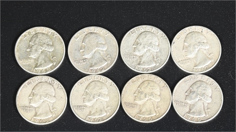 1960-1963 Silver US Quarters