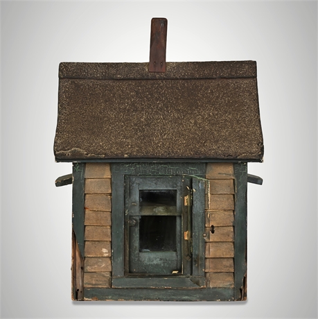 American Folk Art Birdhouse, Clapboard Cottage Form, Late 19th C.