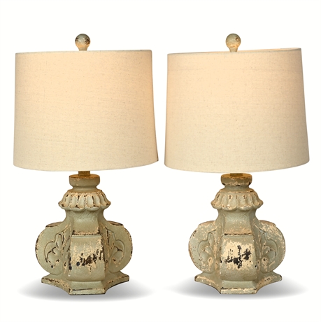 Pair Rustic Lamps