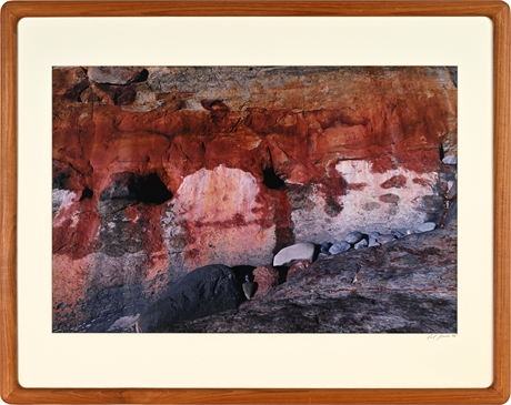 Paul Lawrence Signed Photograph — Rock Wall Composition, Oak Frame 1995