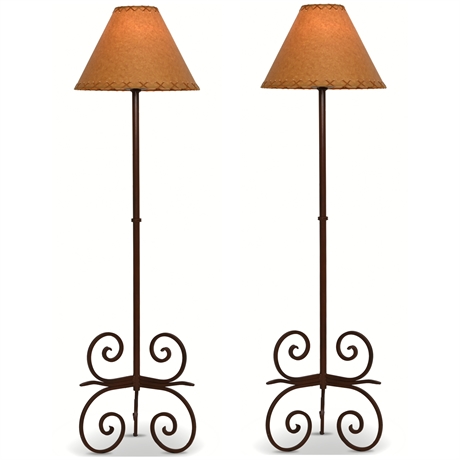 Spanish Revival Iron Floor Lamps