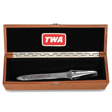 Vintage TWA Issued Letter Opener