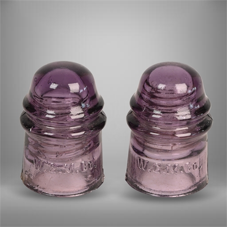 W.G.M. Co Purple Glass Insulators
