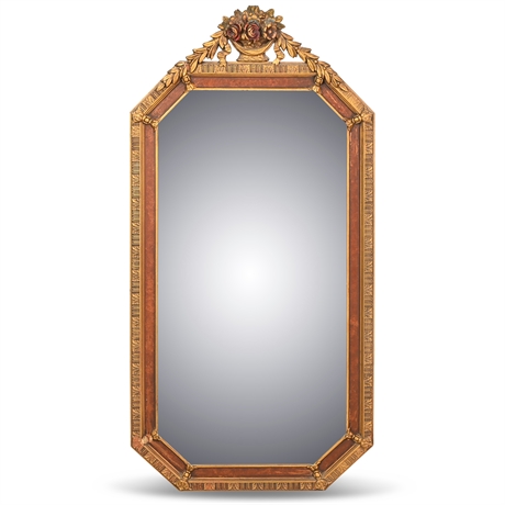 Marbleized & Gilt Beveled Mirror