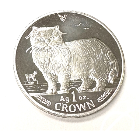 Silver Proof Cat Crown Coin 1989