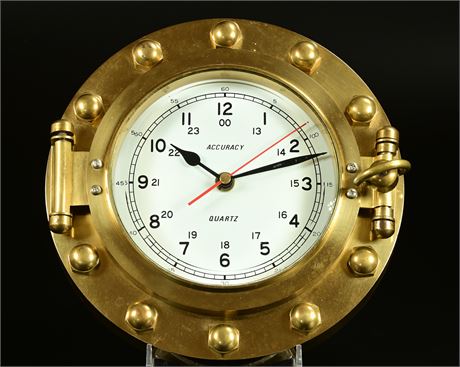 Brass Porthole Clock