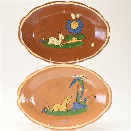 Vintage Tlaquepaque Pottery Nesting Fry Pots