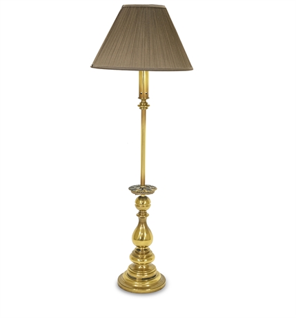 Elegant Antique Brass Floor Lamp