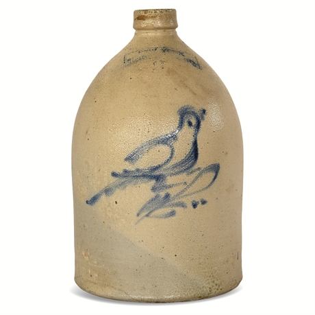 New York Stoneware Co Bird Jug 2 Gal Ft Edward
