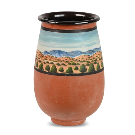 Harry Benjamin New Mexico Landscape Vase
