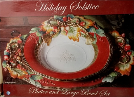 Fitz and Floyd 'Holiday Solstice' 19" Serving Platter