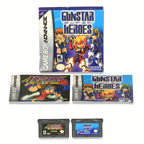 Gameboy Advance - Megaman Battle Network & Gunstar Super Heroes Games