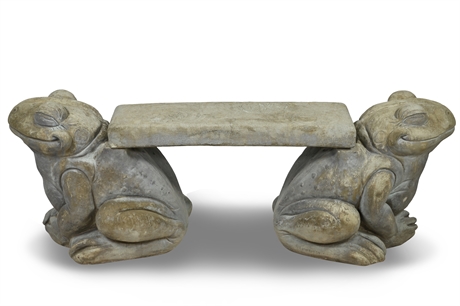 Concrete Frog Bench