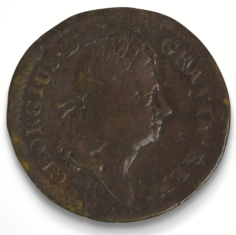 1723 Rosa Americana Penny – King George I Colonial Coinage