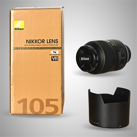 Nikon AF-S VR Micro-Nikkor 105mm f/2.8G IF-ED Lens w/ Box, Hood & Filter