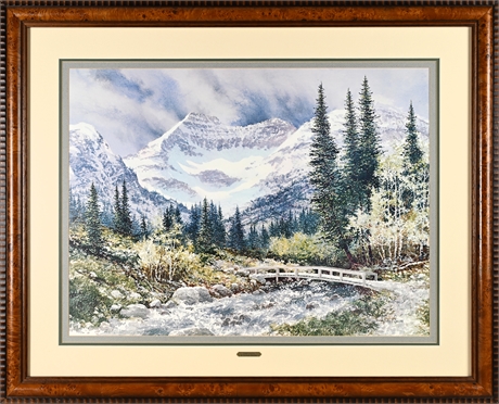 H. Francis Sellers “Timpanogos” Framed Print — Signed, Double Matted