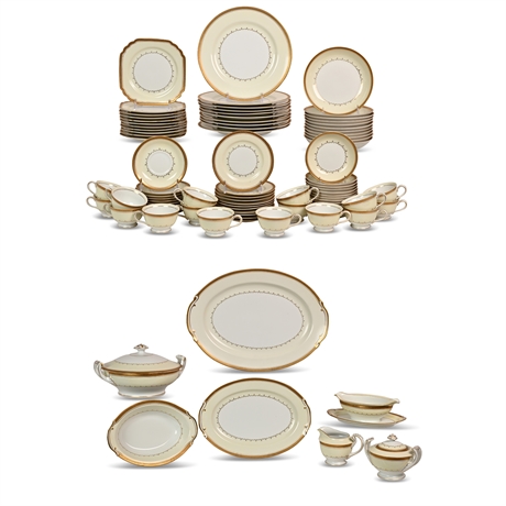 Vintage Gold Coast China Service with Serving Pieces