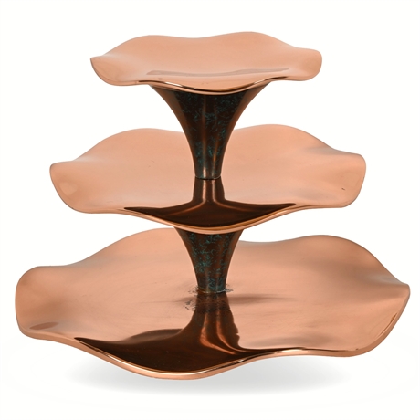 Nambé Copper Canyon Three Tier Serving Tray