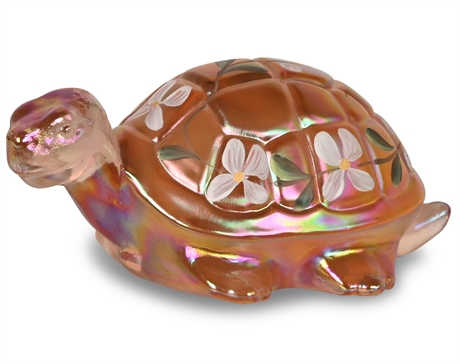 Fenton 'Yesterday and Today' Hand Painted Turtle