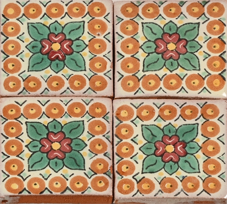 2" X 2" Talavera Tiles, 280 pieces