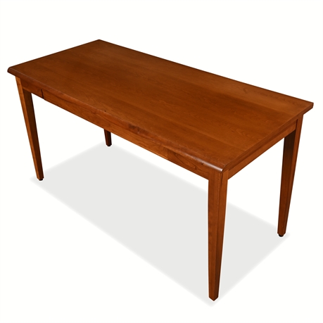 Lizell Cherry Veneer Writing Desk with Drop-Front Drawer