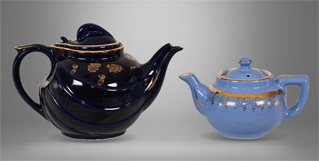 Pair Vintage Hall Teapots