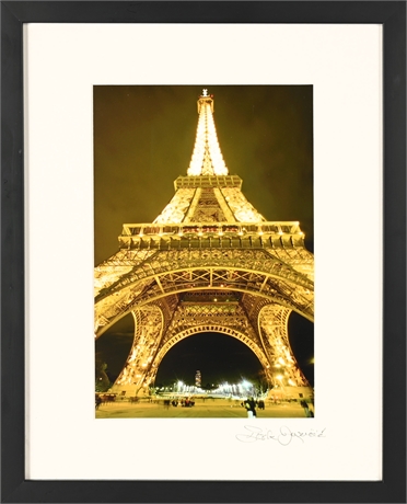 Dirk Yuricich 'The Eiffel Tower at Midnight' – Signed, Framed