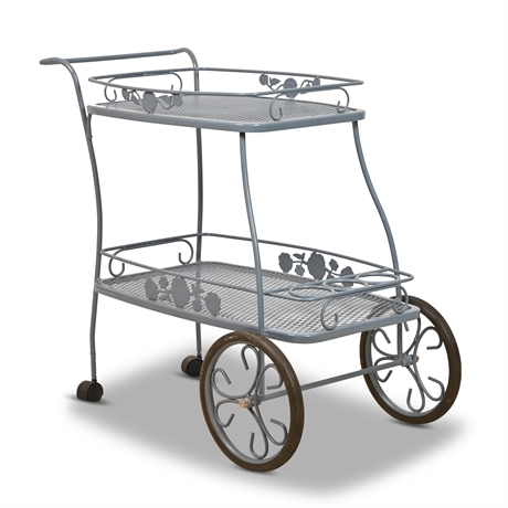 Mid-Century Iron Garden Bar Cart