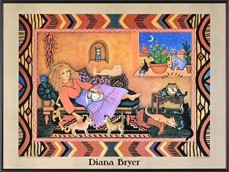 Diana Bryer “Santa Fe Catwoman” Framed Print