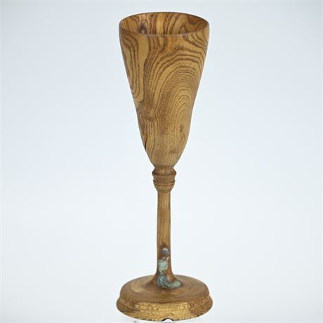 D.D. Sewell Turned Chinaberry Inlaid Chalice