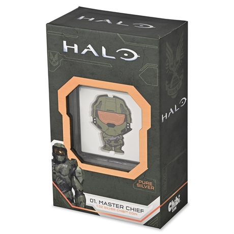 2021 Niue HALO Master Chief Chibi 1 oz .999 Silver Proof Coin #1172/2000 OGP