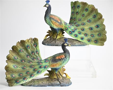 Pair Giftcraft Peacocks