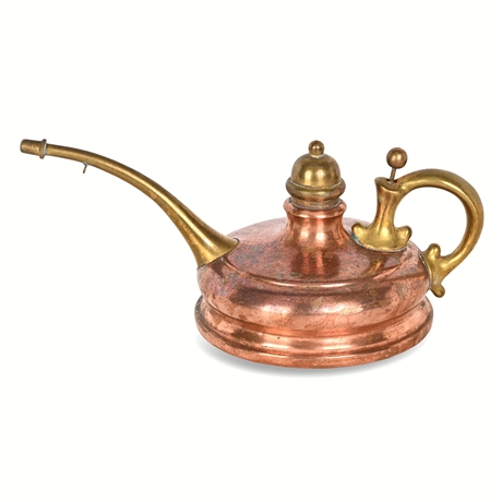 Rochester Stamping Co Copper Brass Lamp Filler Can