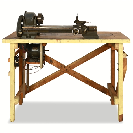 Classic Sears Lathe with Workbench