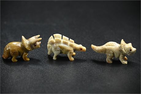 Carved Onyx Dinosaurs