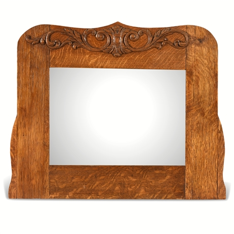 Vintage Hand-Carved Wall Mirror