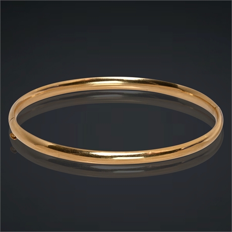 14K Hinged Bangle Bracelet