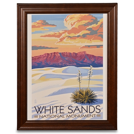 Framed White Sands Poster