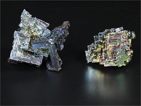 Bismuth Rainbow Crystal Mineral Specimen