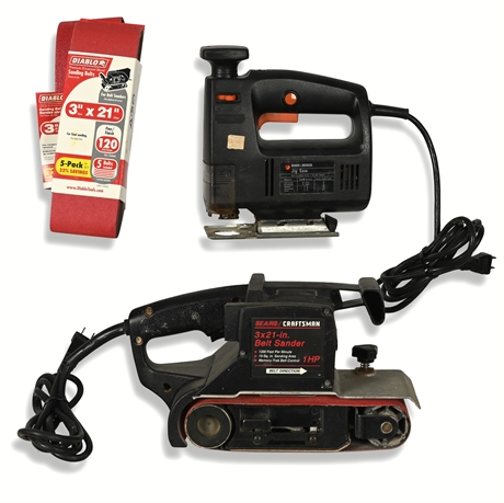 Craftsman Belt Sander & Black & Decker Jig Saw