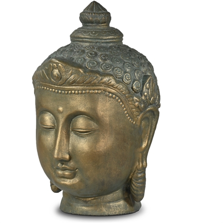 Large Ceramic Buddha Head Sculpture