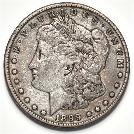 1899 Morgan Silver Dollar - Philadelphia Mint, VF Condition